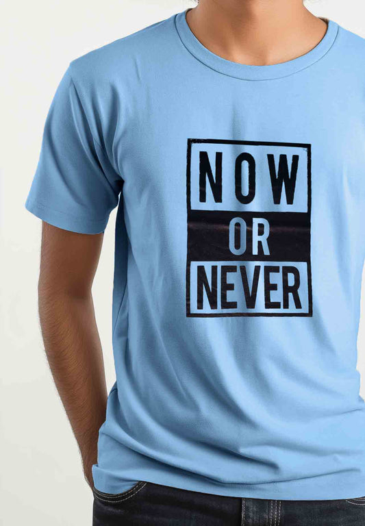 Men's Short Sleeves Printed T-Shirt Sky Now Or Never