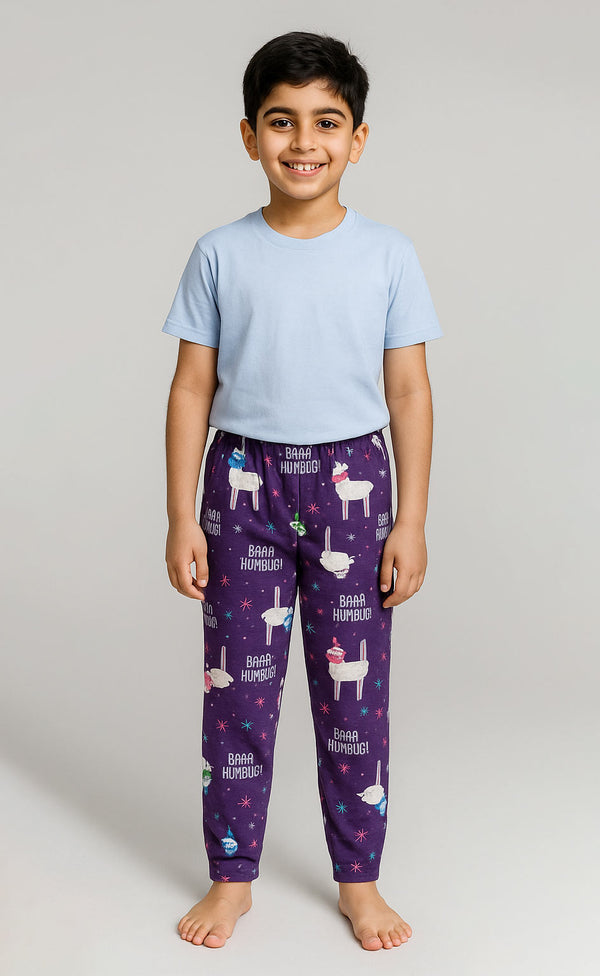 Boy T-shirt and Trouser (Purple and Sky)
