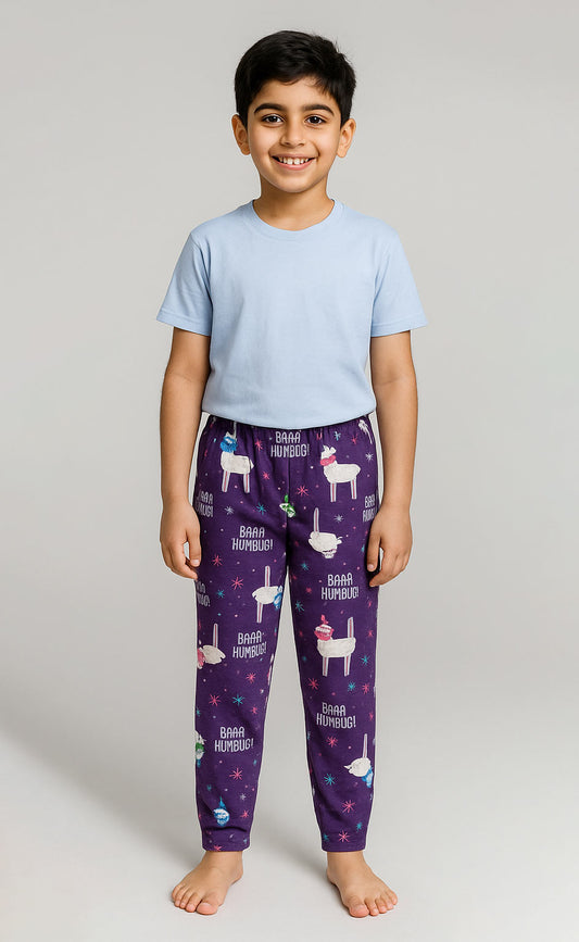 Boy T-shirt and Trouser (Purple and Sky)
