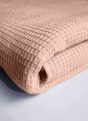 Premium Cotton Waffle Bath Sheet  Towel (Soft Pink)
