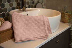 Premium Cotton Waffle Bath Sheet  Towel (Soft Pink)