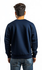 Regular Fit Crew Neck Long Sleeve Sweatshirt Navy