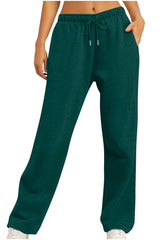 Fleece Sweatpants with zipper Pockets Teal