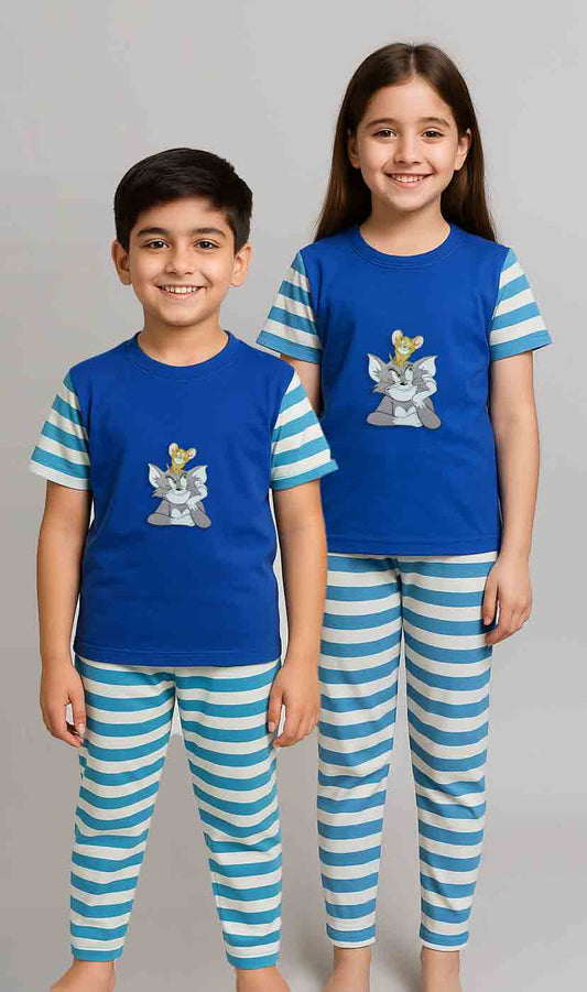 Unisex T-shirt and  Trouser (zinc stripe)