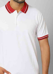 Men classic polo white