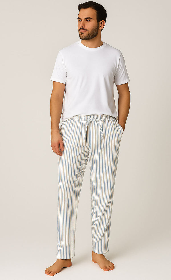 Men Cotton Trouser And Shirt (White Plaid)