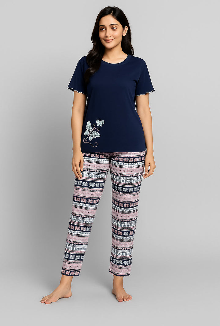 blue night dresses for girl in pakistan