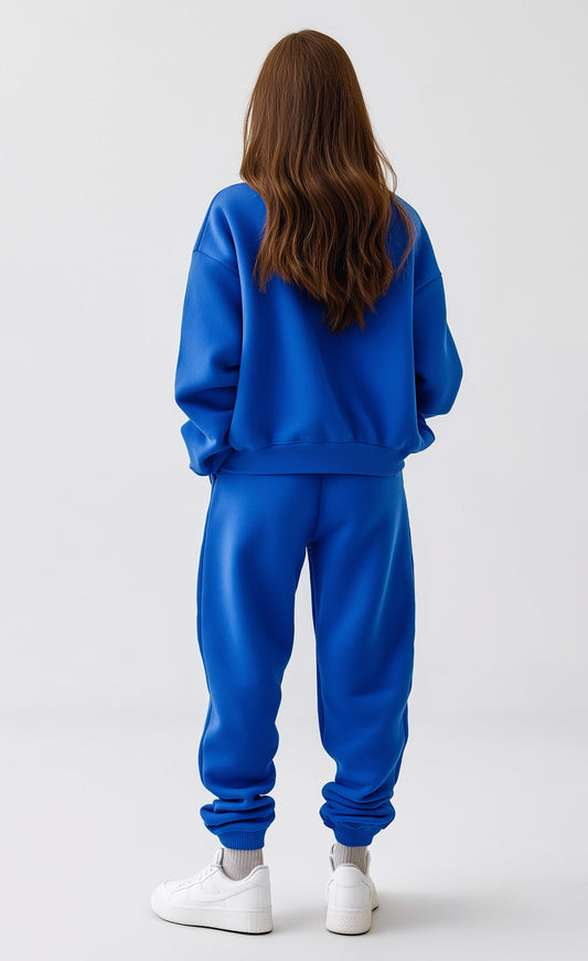 Royal Blue Sweatshirt & Tapered Joggers