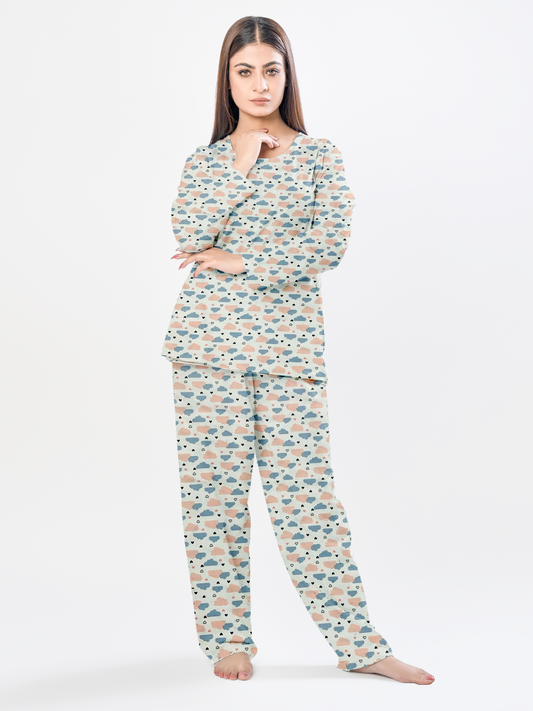 Ladies Night Suits Nighty Sleep Wear Women Cotton Pyjamas Winter