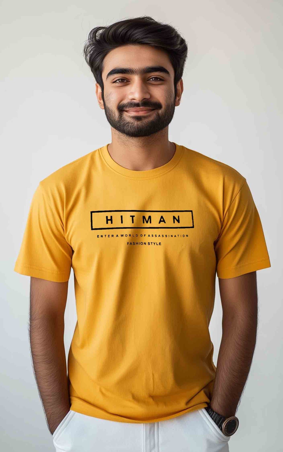 Men's Short Sleeves Printed T-Shirt Hitmen
