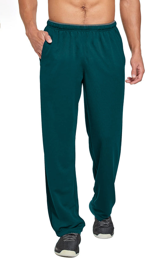 Men's Signature- Zipper Fleece Pants (Teal Green)