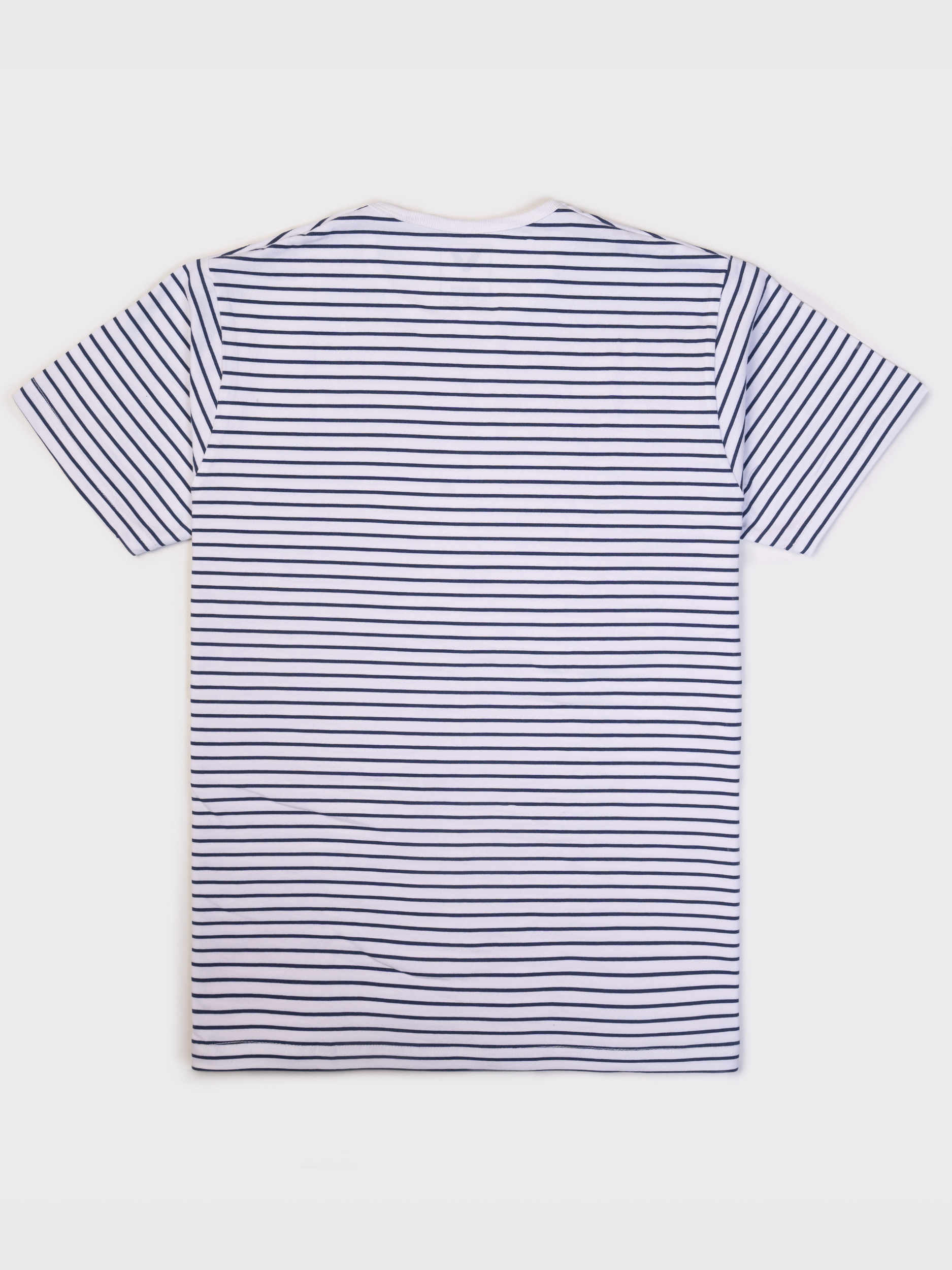 Navy Narrow Stripes Short Sleeve T-Shirt