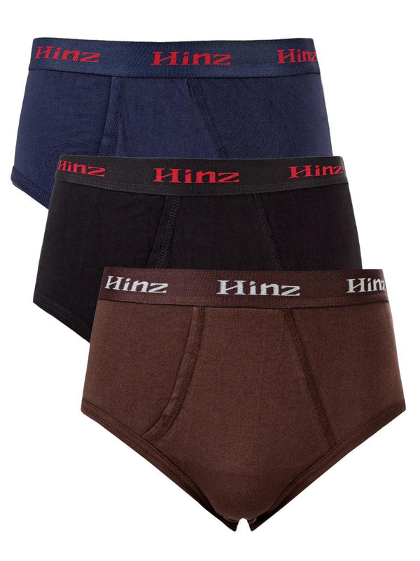 Men's Brief (Assorted-Colors) Pack of 3 (756) - Hinz Knit