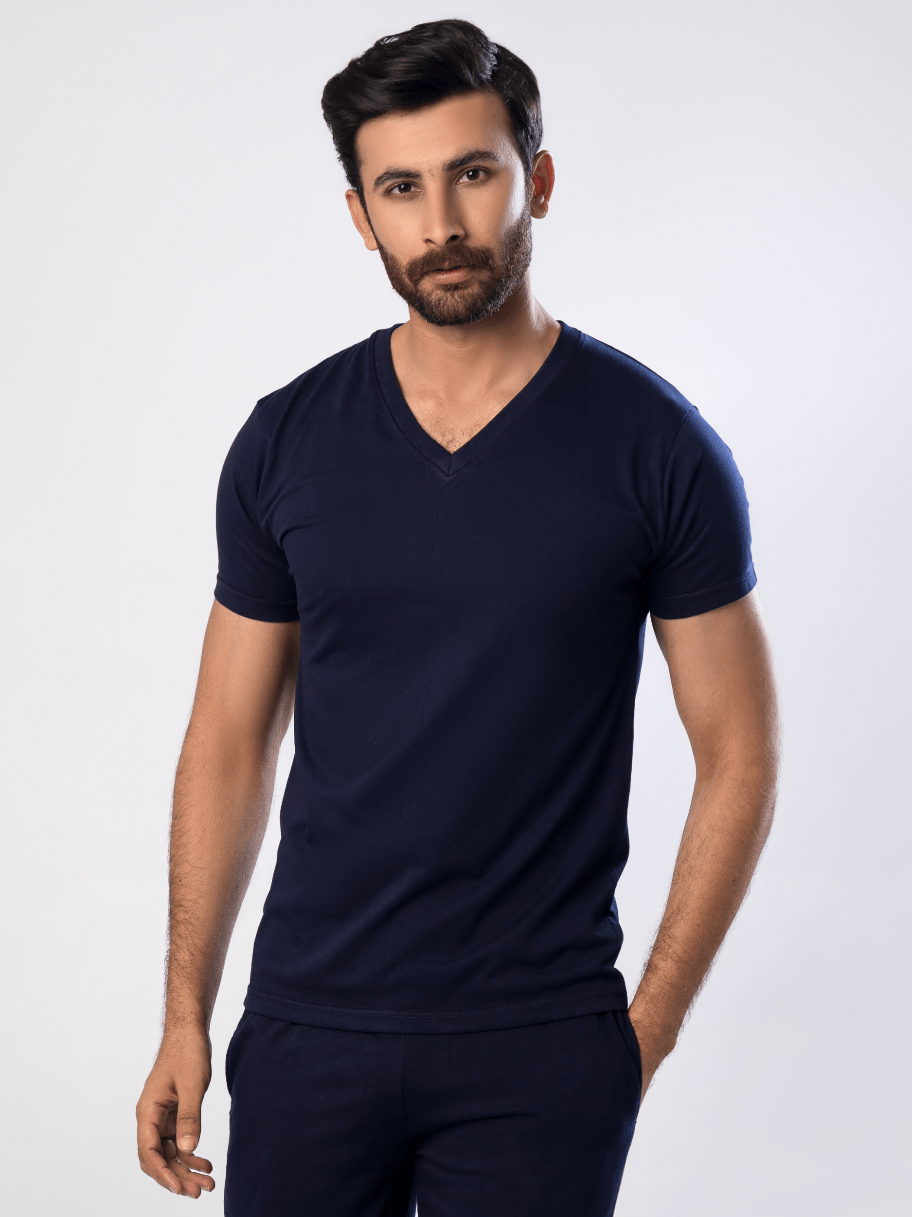 V neck full clearance t shirts for men