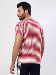 Red Stripes Short Sleeve T-Shirt