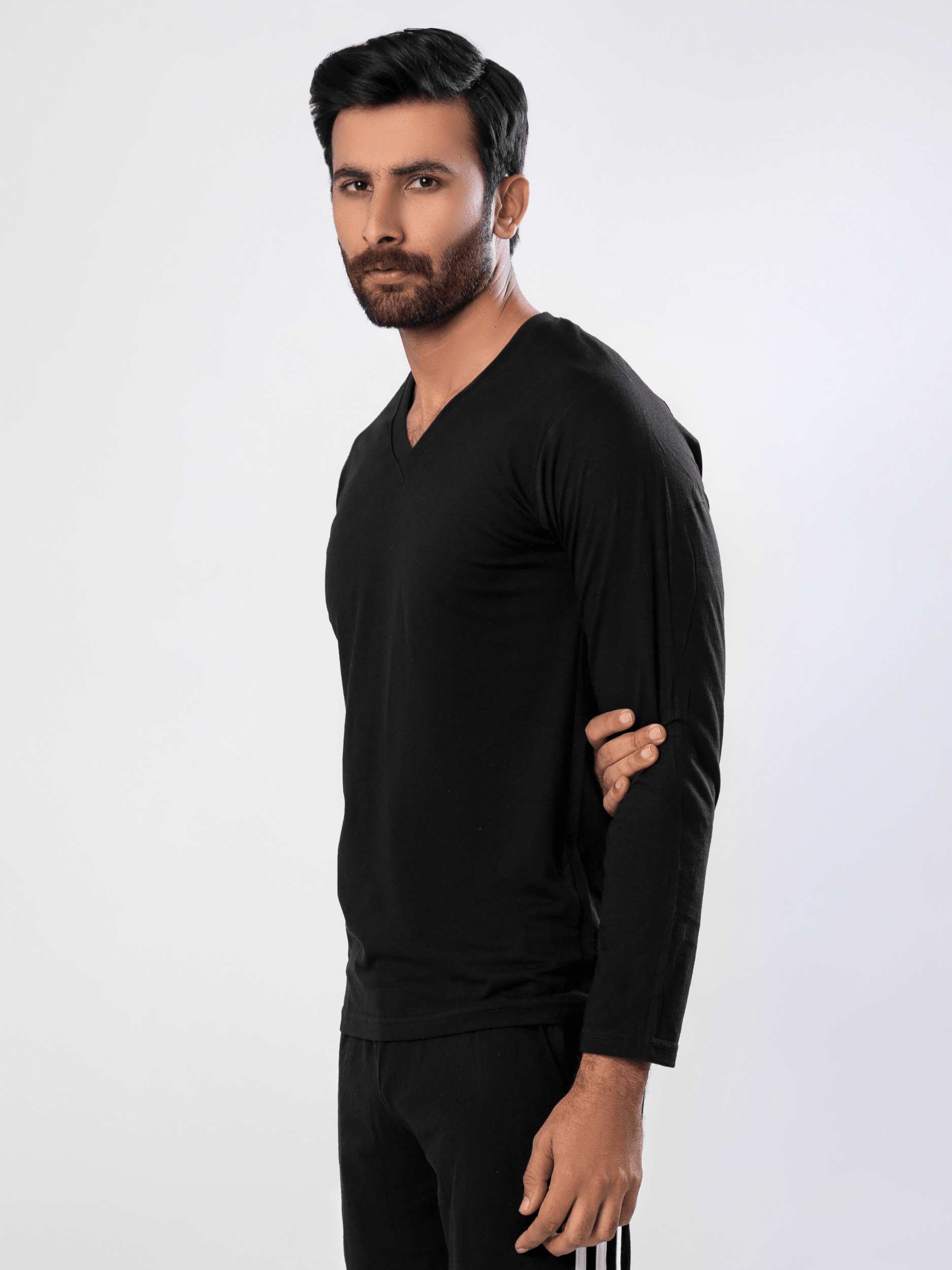 Men's Essential V Neck (Full Sleeves) - Hinz Knit