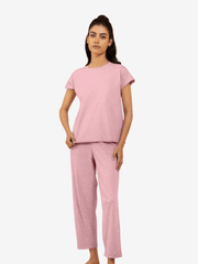 M&S Fit Women's Night Suit Short Sleeve (Pink Stars)