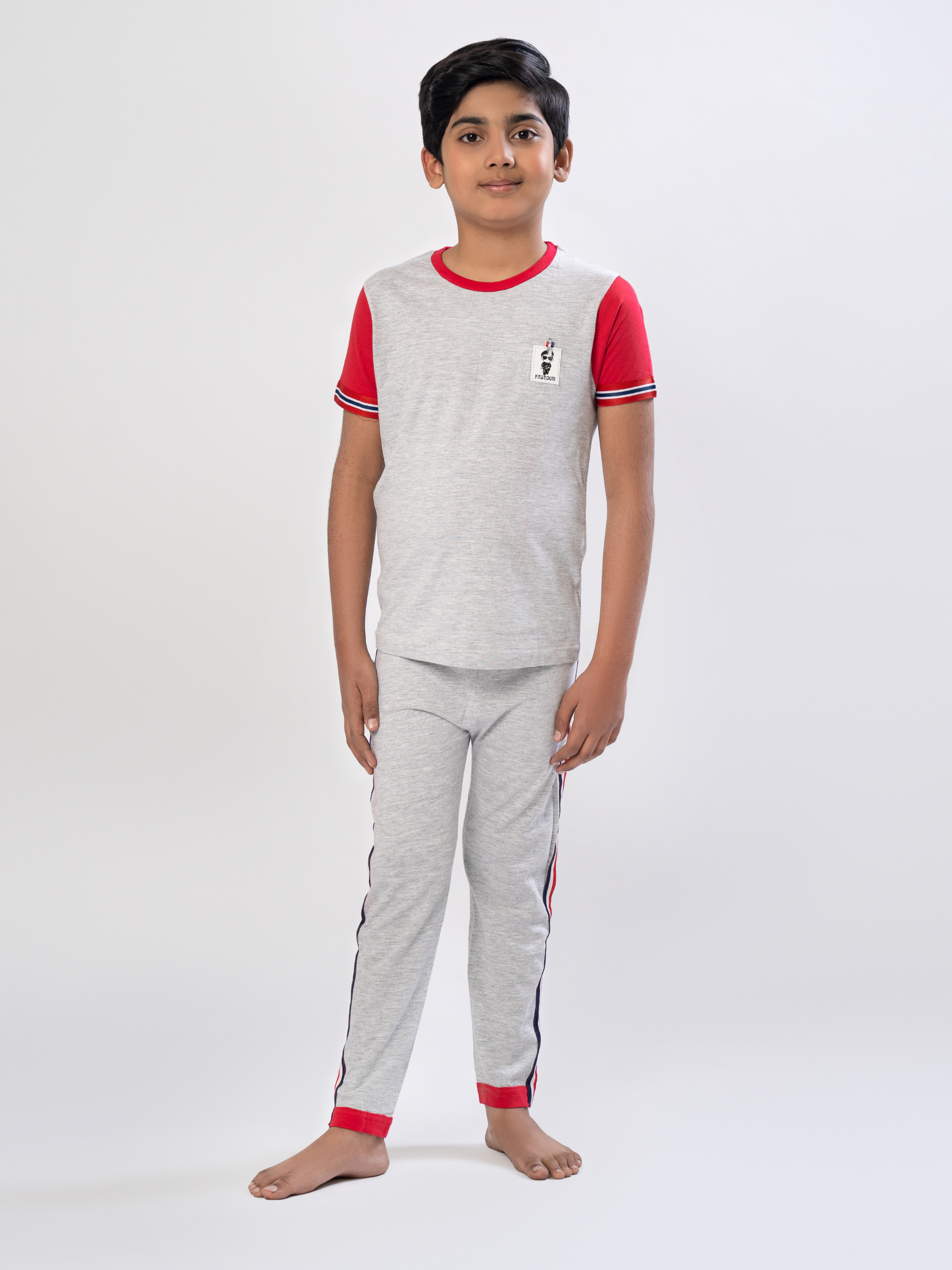 Kids Classic Assorted Unisex Night Suit (Short Sleeves) - Hinz Knit