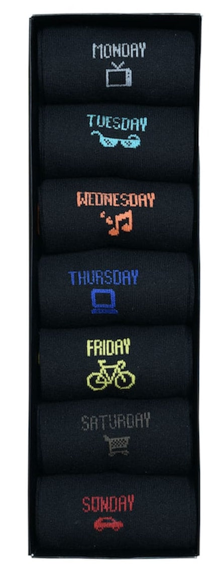 Days of the week socks for adults