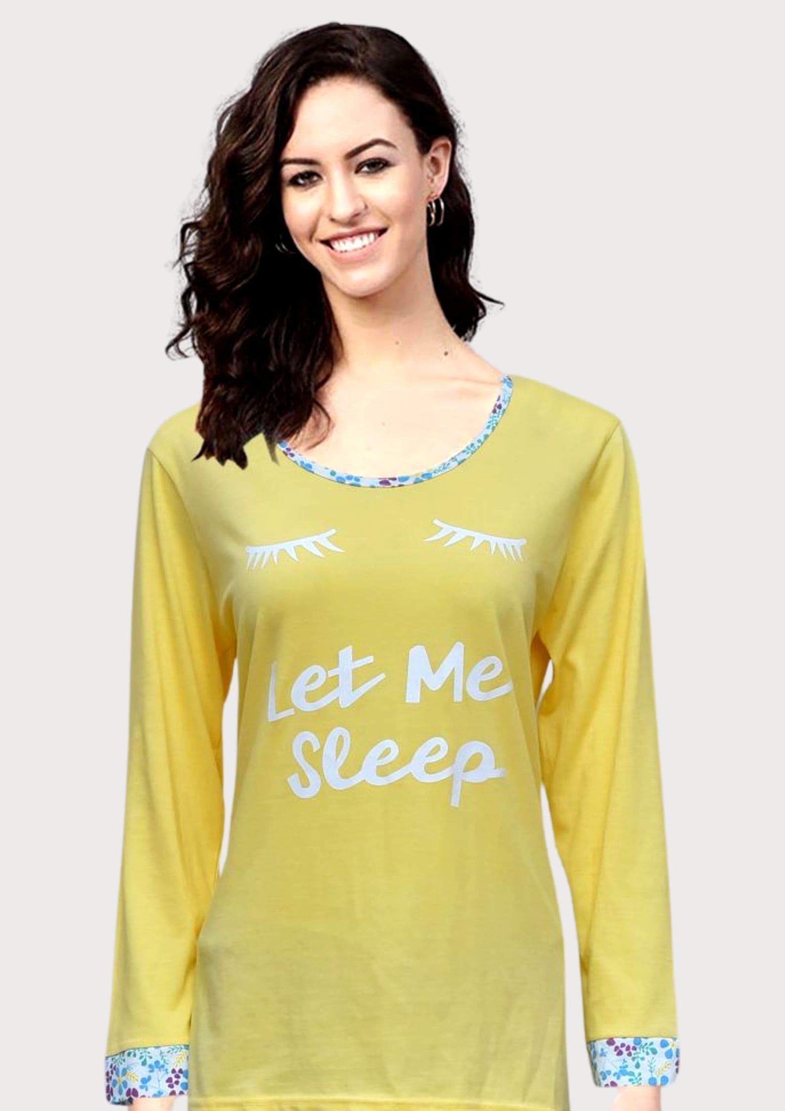 Printed Women Night Suit (Round & V-Neck) Full sleeve