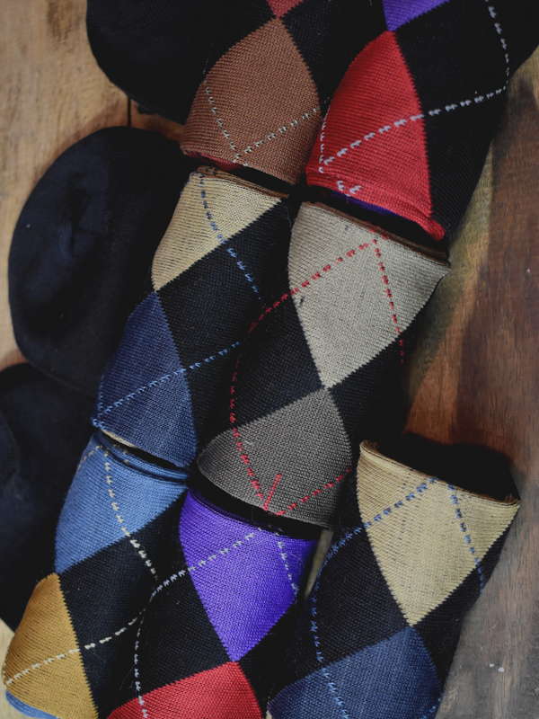 Hinz Cotton Socks Diamond Assorted (Pack of 8) 