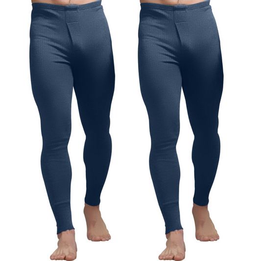 Men's Premium (Pack of 2) Thermal Trouser (Blue) - Hinz Knit 1080