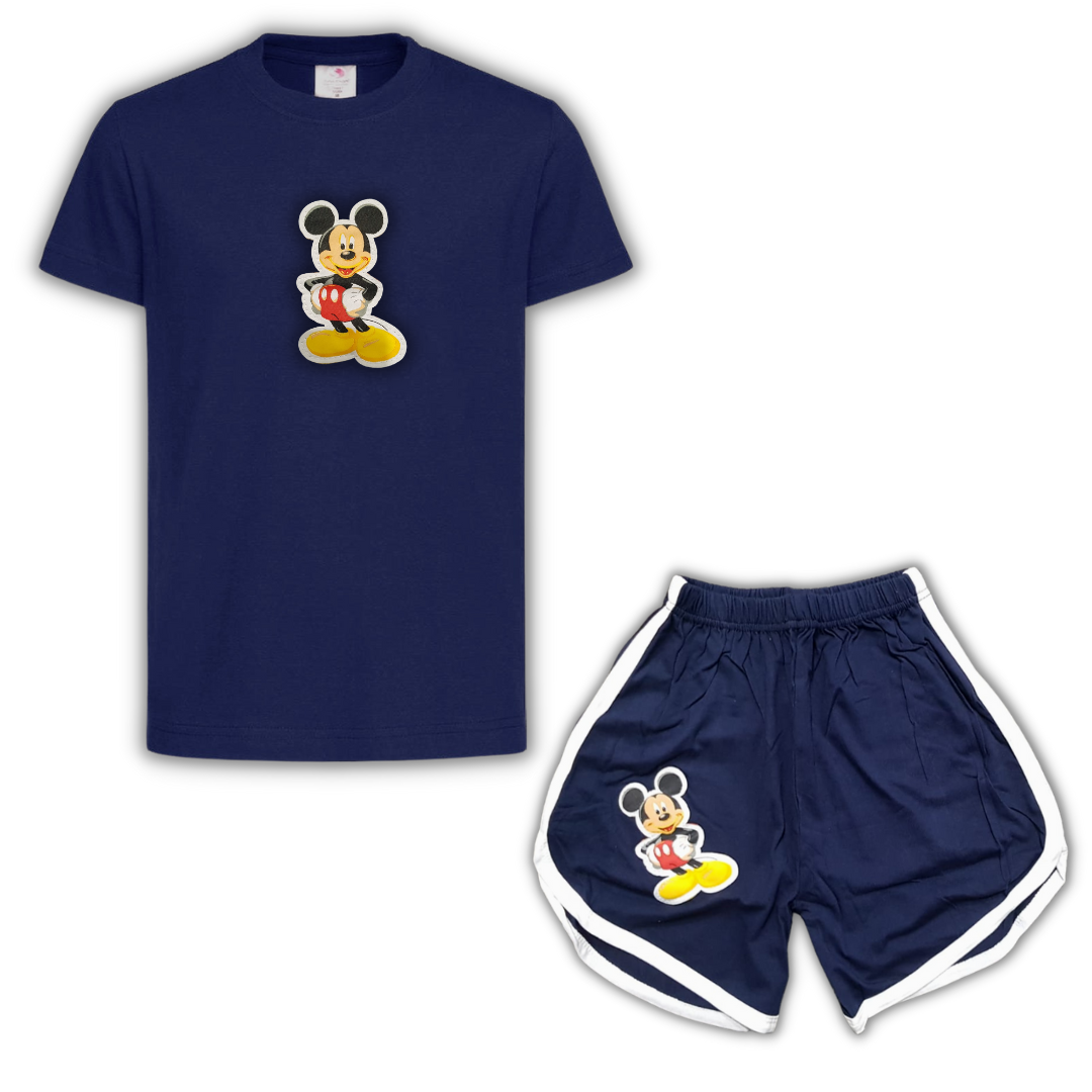 Boys Micky Mouse T-Shirt & Nicker Set Dark