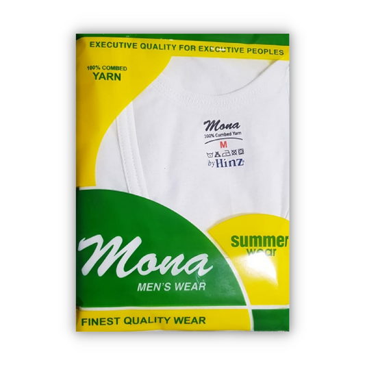 Mona Men's Short Sleeve poly-cotton (Vest Pack of 3)