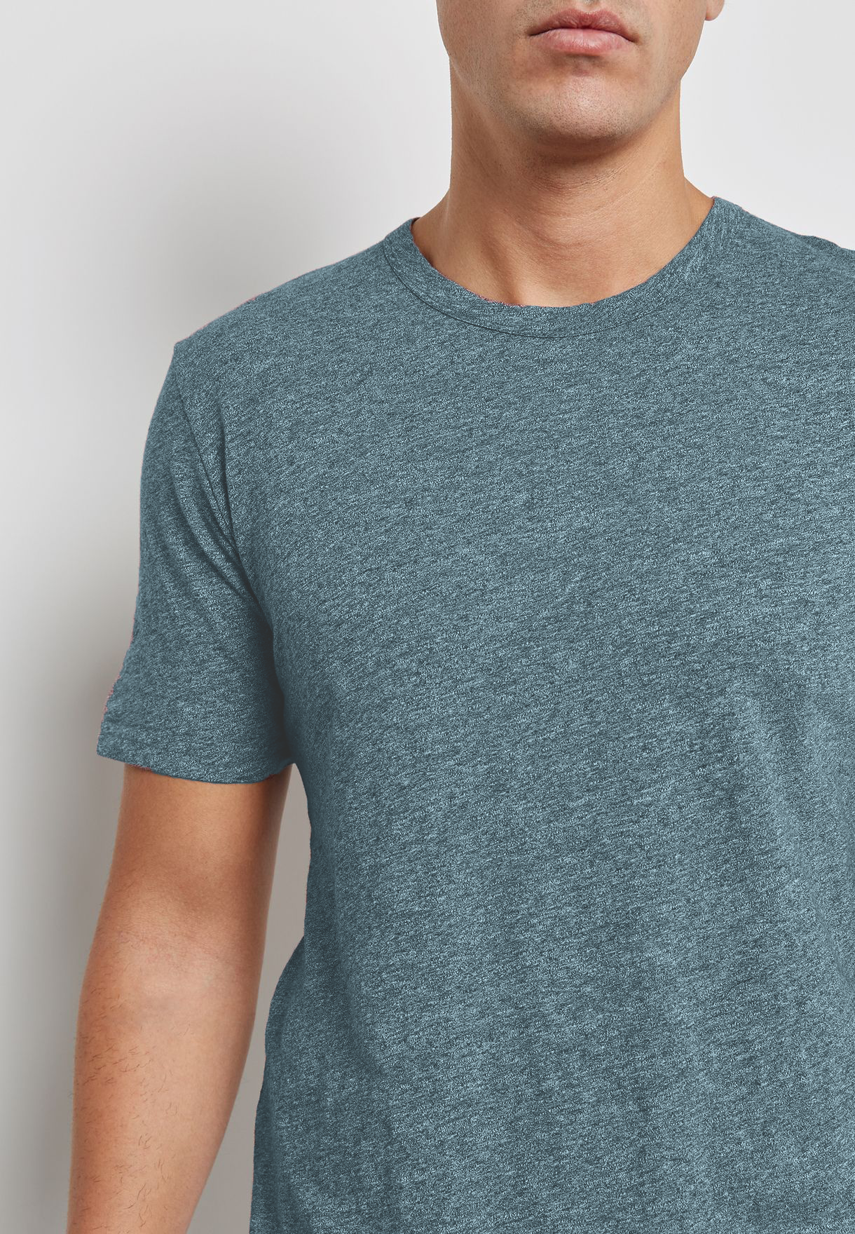 Blue Muscle Fit Short Sleeve T-Shirt