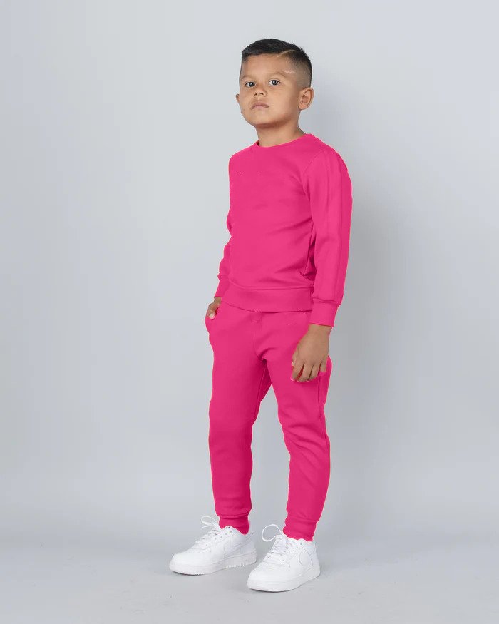 Kids Solid Suit Unisex Full Sleeves (FUSHIA)
