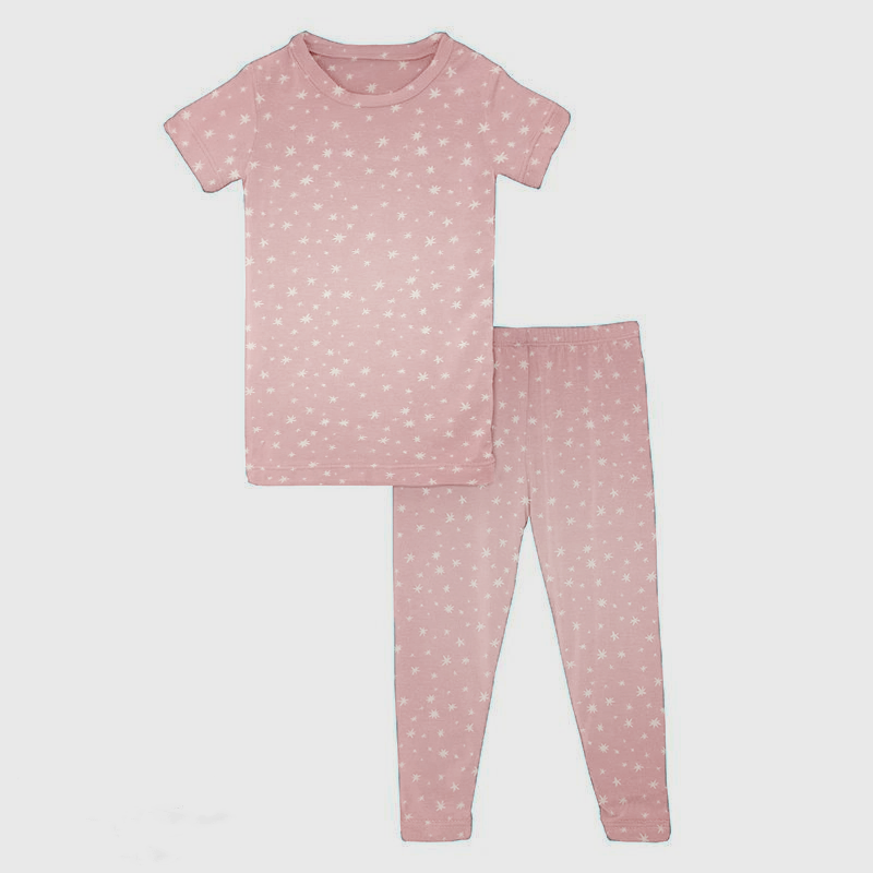 Girls T-shirt and Trouser (Powder Pink Stars)