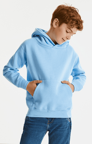 Kid s Premium Hoodie Unisex Sky blue Hinz Knit