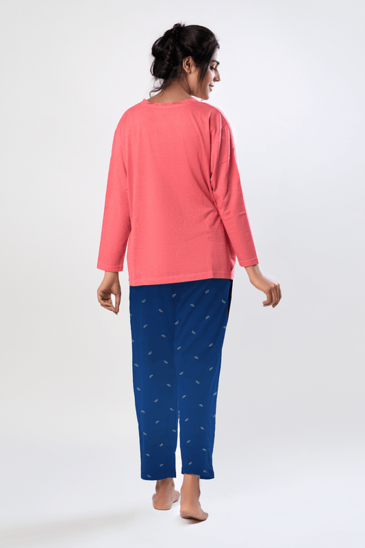 M&S Fit Women's Night Suit (water-melon printed)